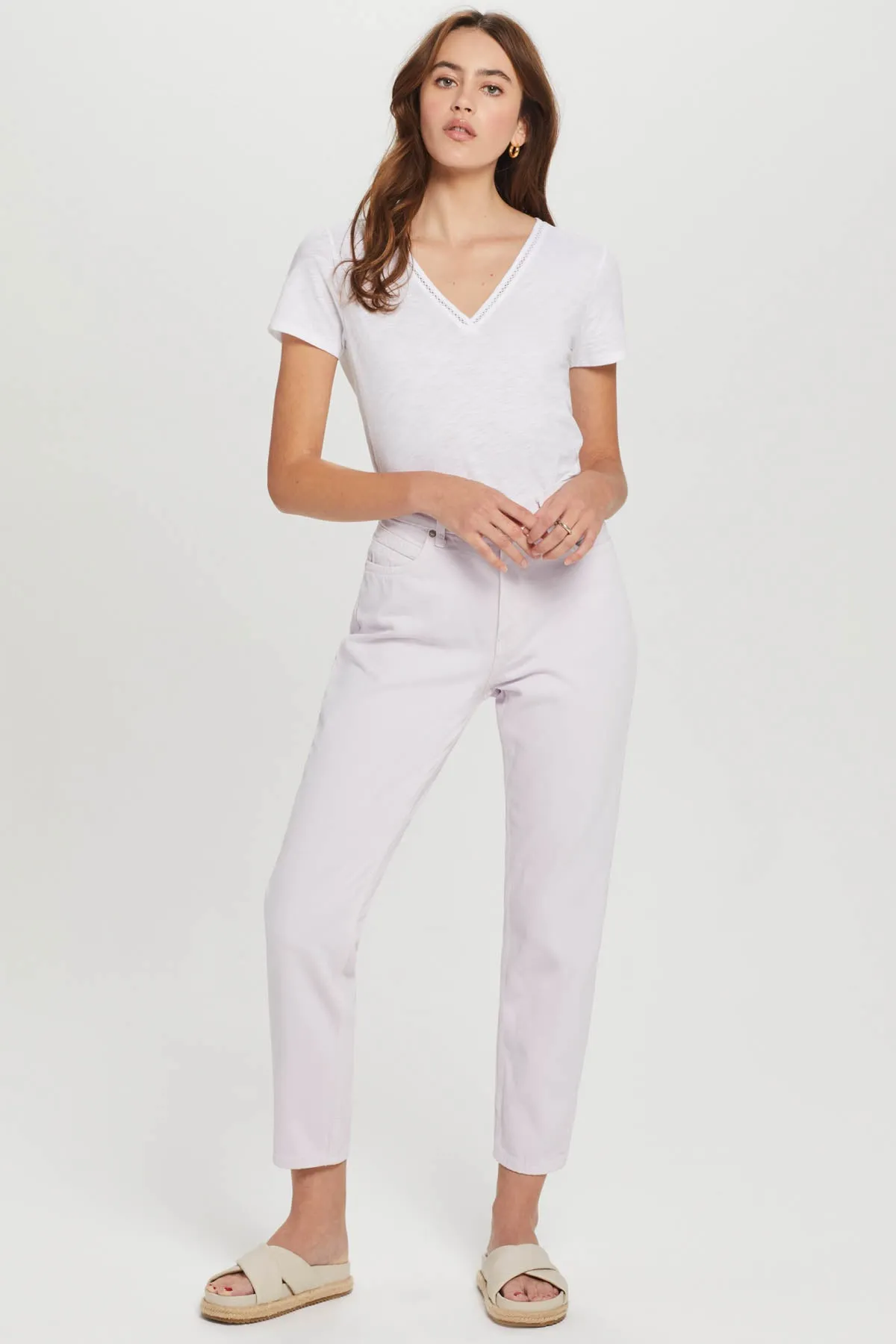 Honor Embroidered V Neck Tee sold by Goldie Tees product image thumbnail 2