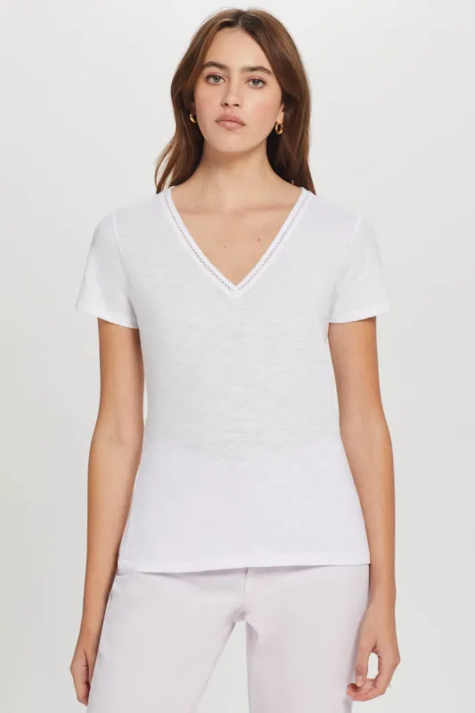 Honor Embroidered V Neck Tee sold by Goldie Tees