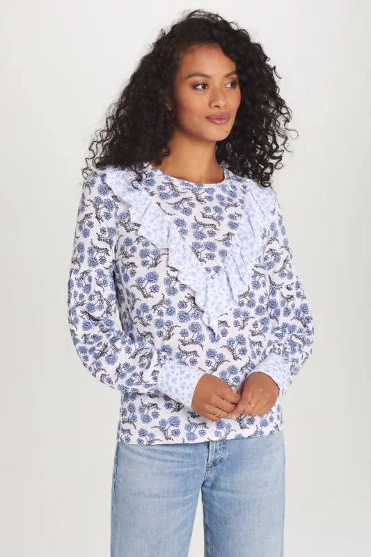 V Ruffle Blouse sold by Goldie Tees