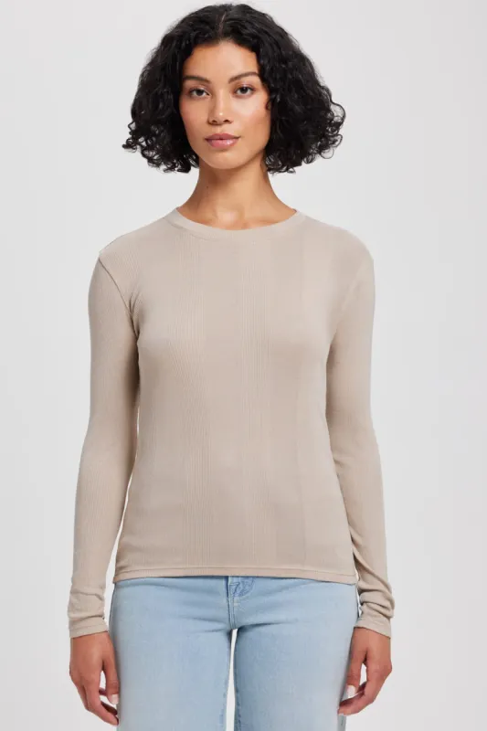 Long Sleeve Variegated Rib Tee sold by Goldie Tees