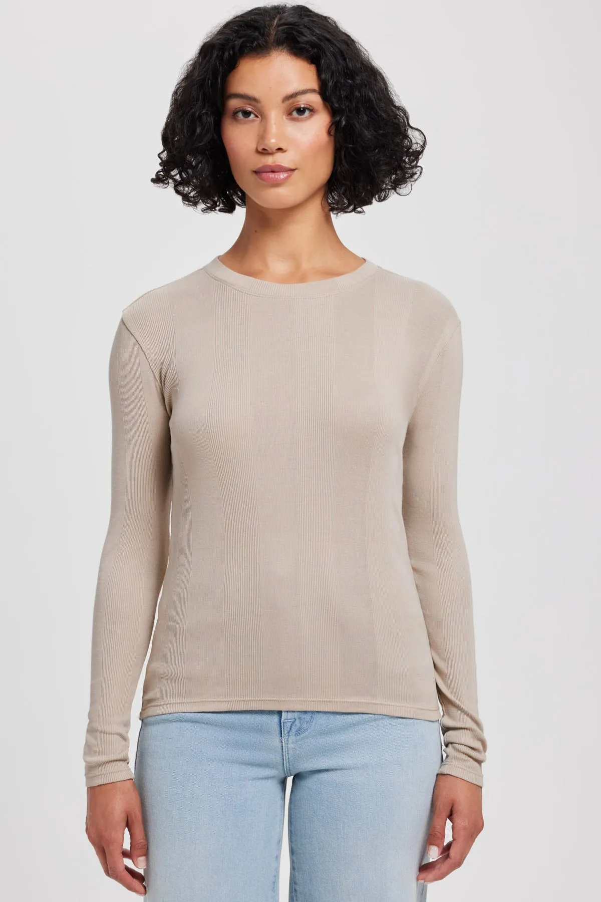 Long Sleeve Variegated Rib Tee sold by Goldie Tees