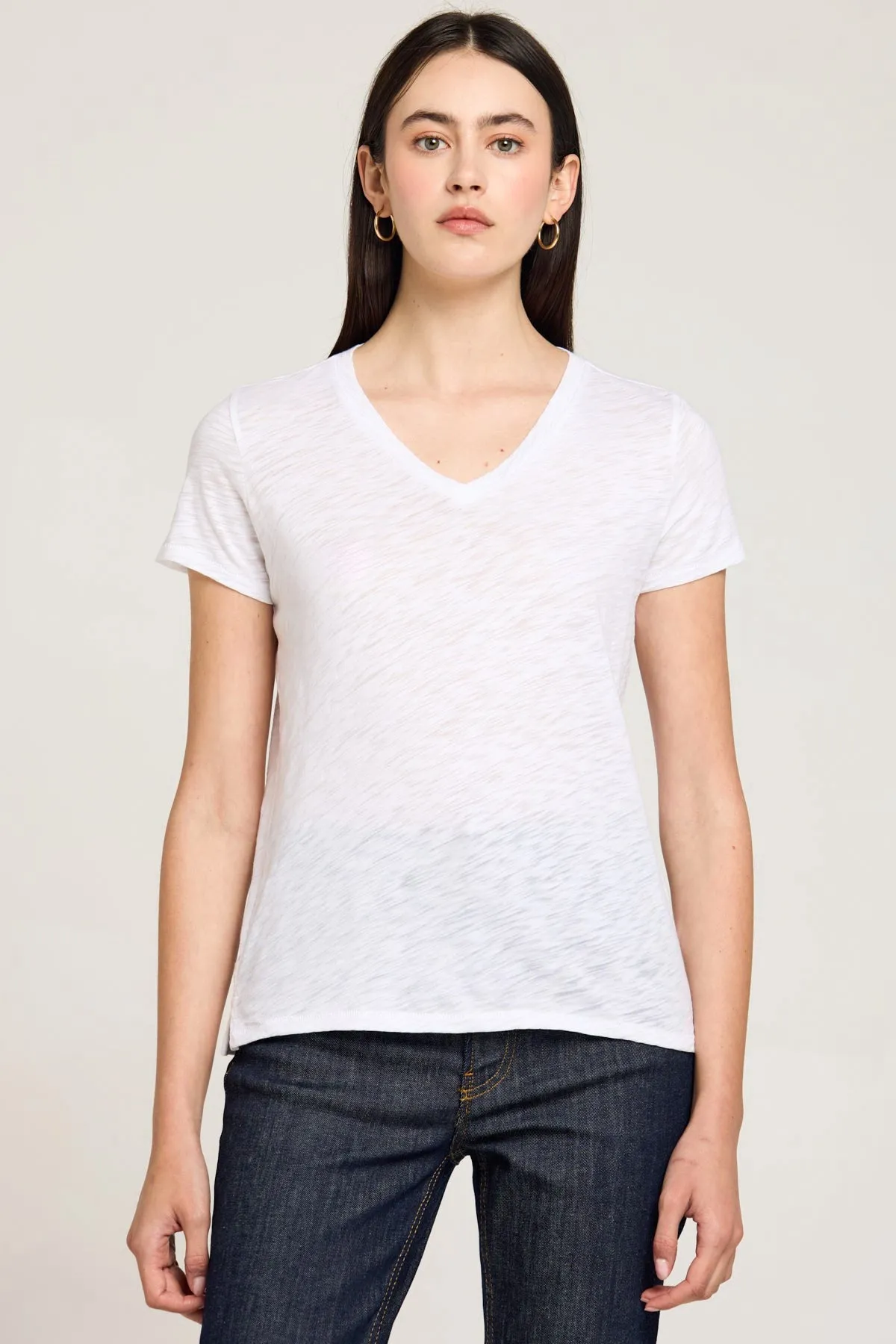 Signature Slub V Neck Boy Tee sold by Goldie Tees