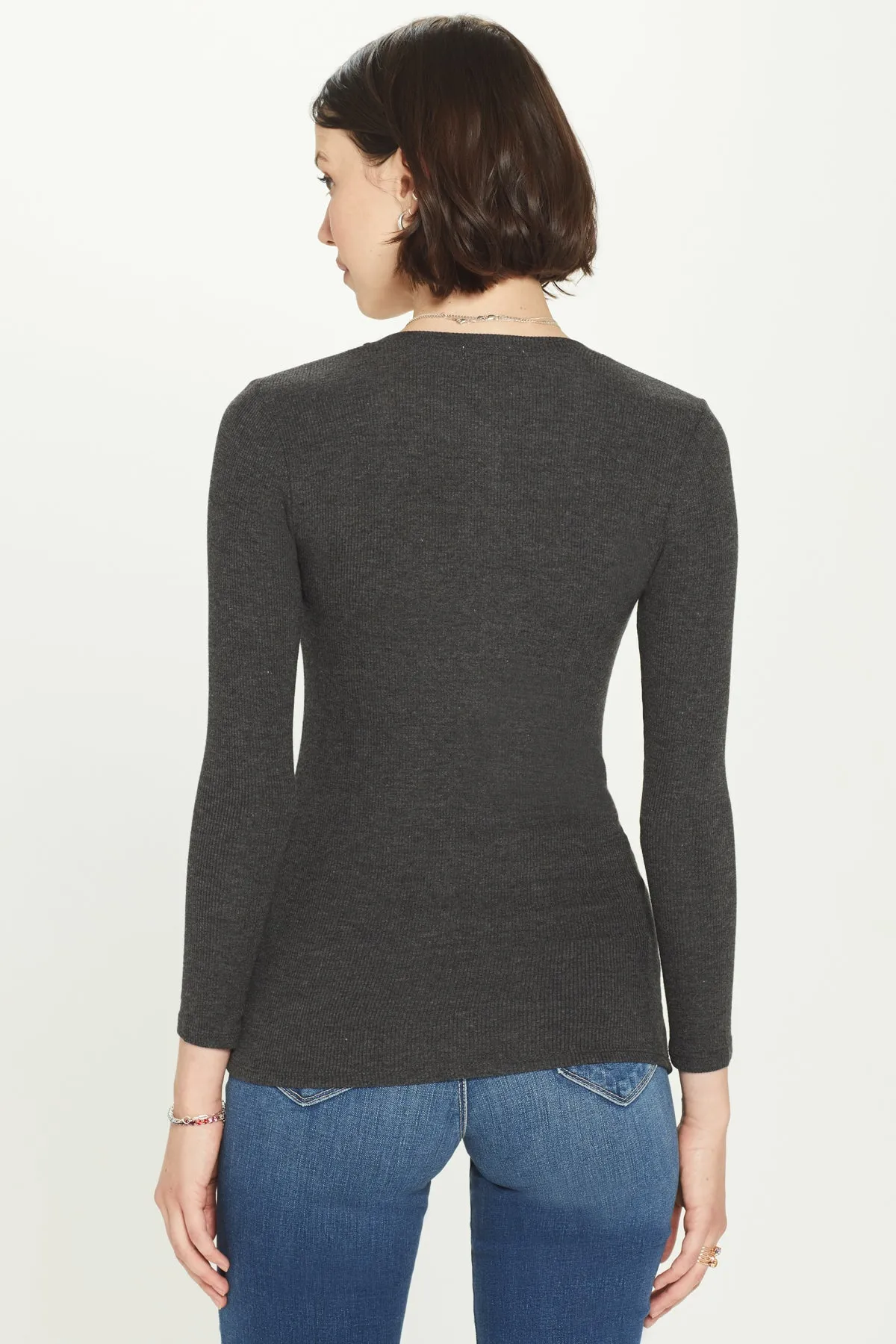 Ribbed Henley Top sold by Goldie Tees product image thumbnail 3