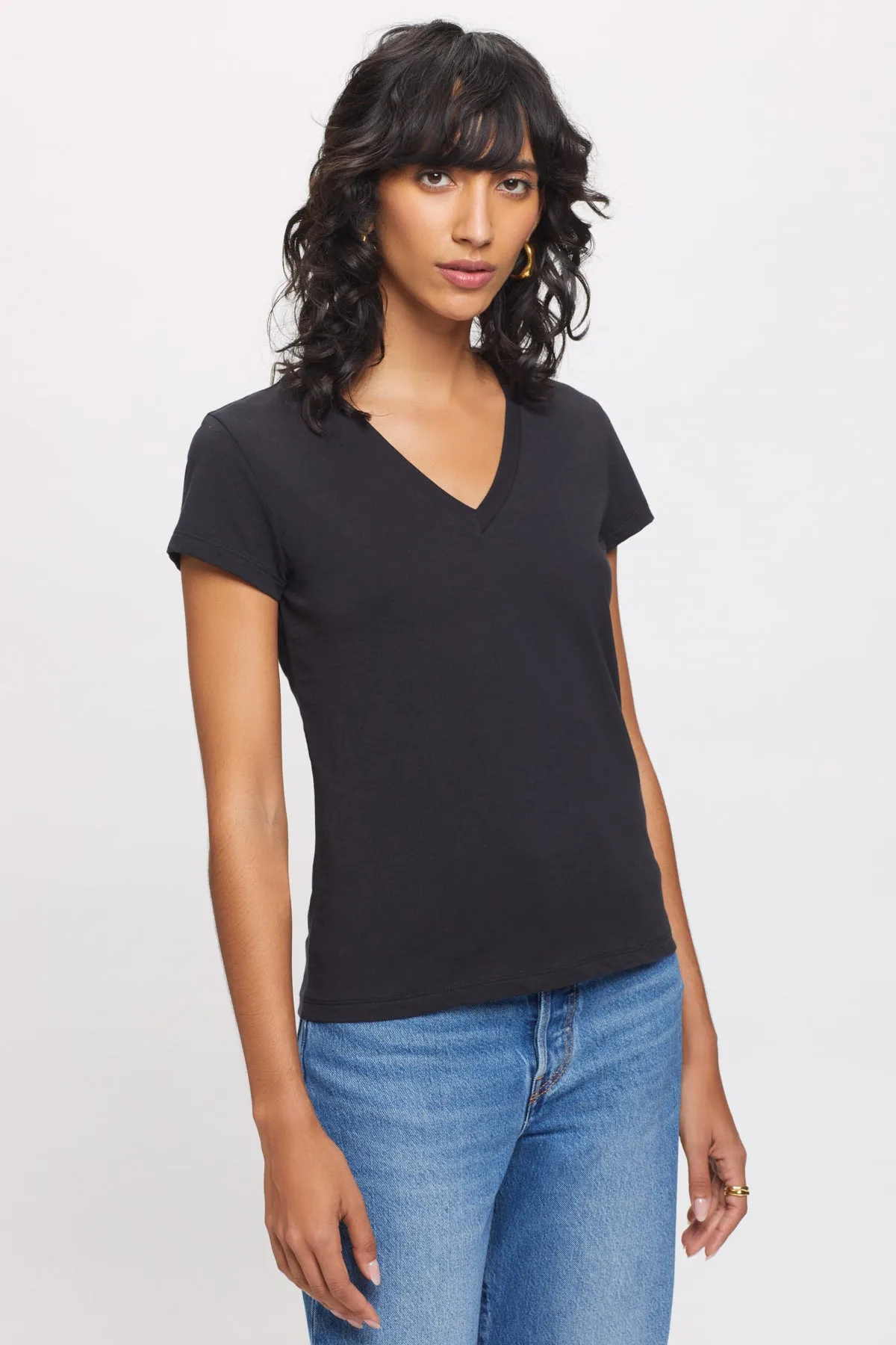 Organic V Neck Tee sold by Goldie Tees product image thumbnail 5