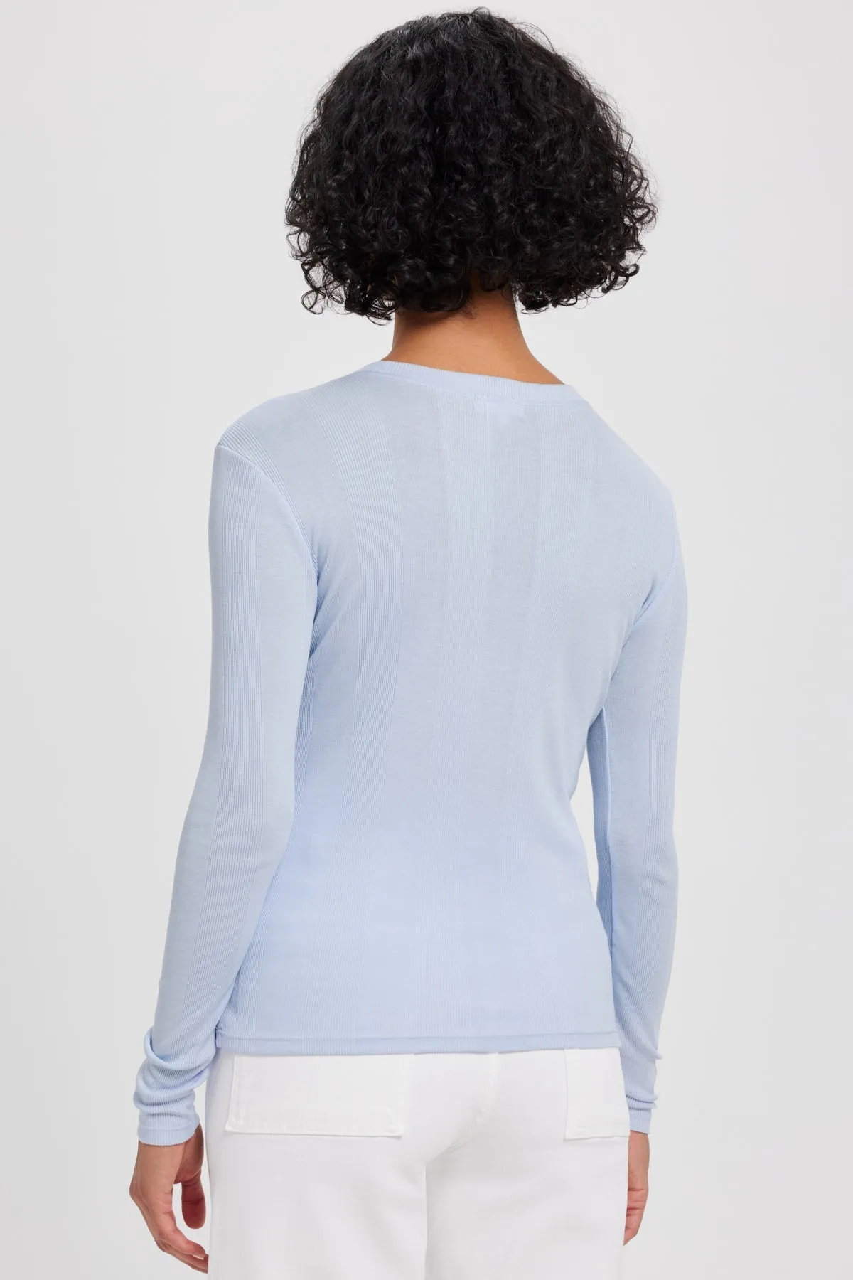 Long Sleeve Variegated Rib Tee sold by Goldie Tees product image thumbnail 2