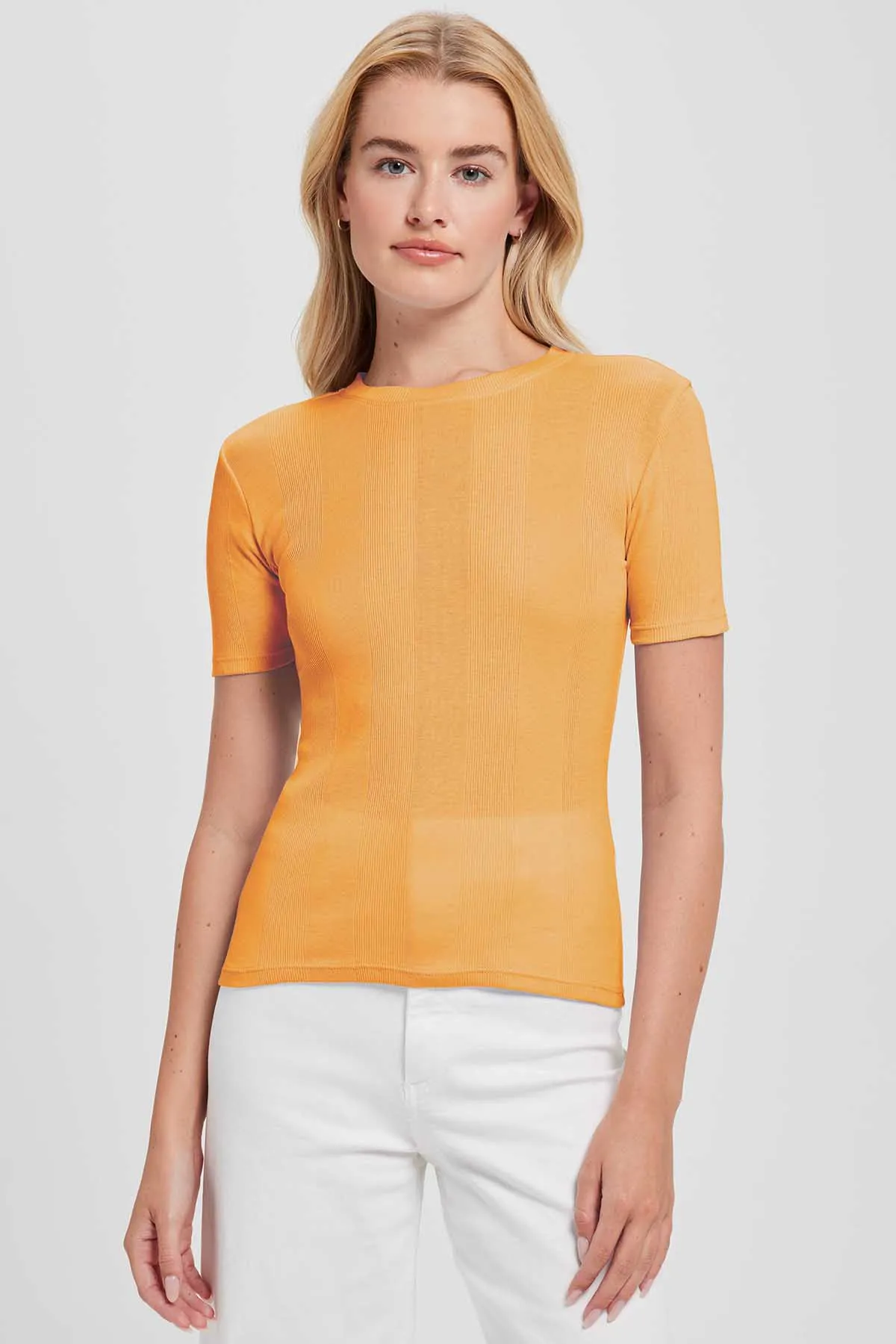 Variegated Rib Tee sold by Goldie Tees