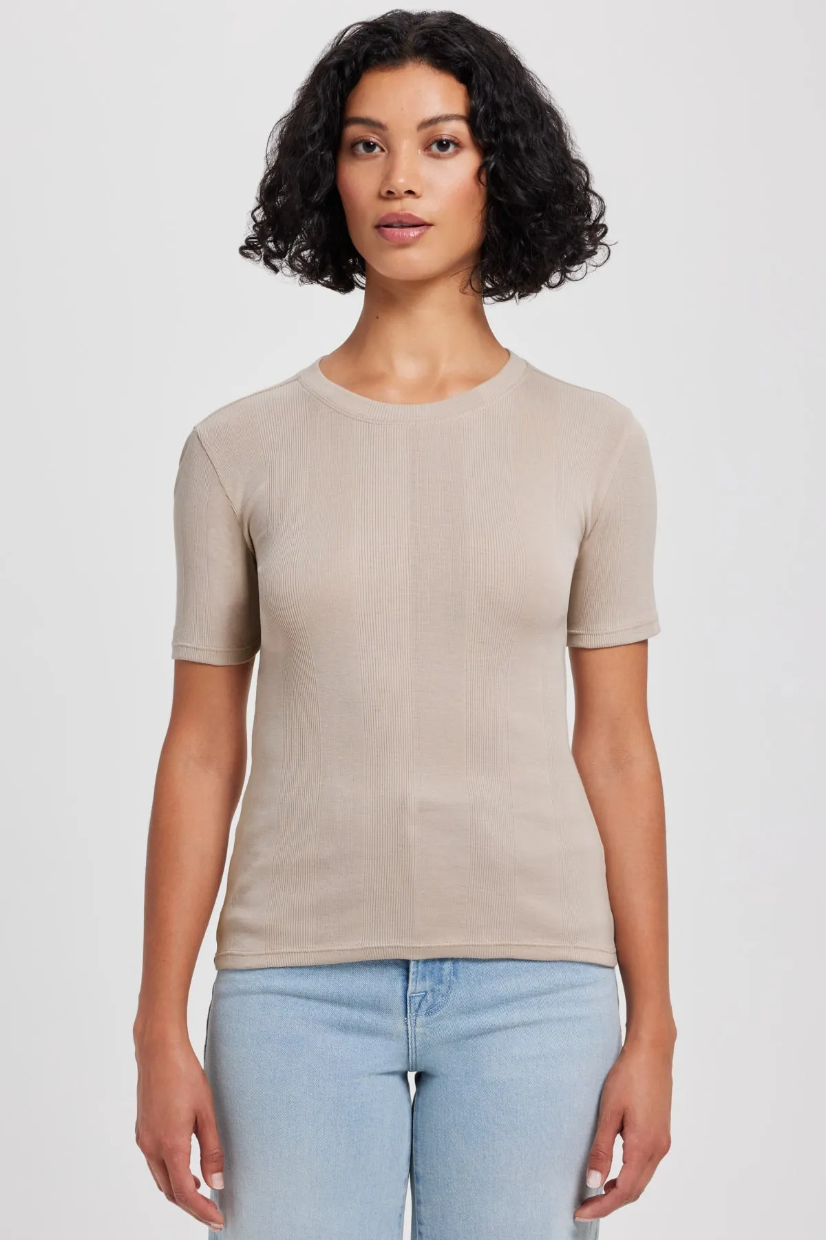 Variegated Rib Tee sold by Goldie Tees