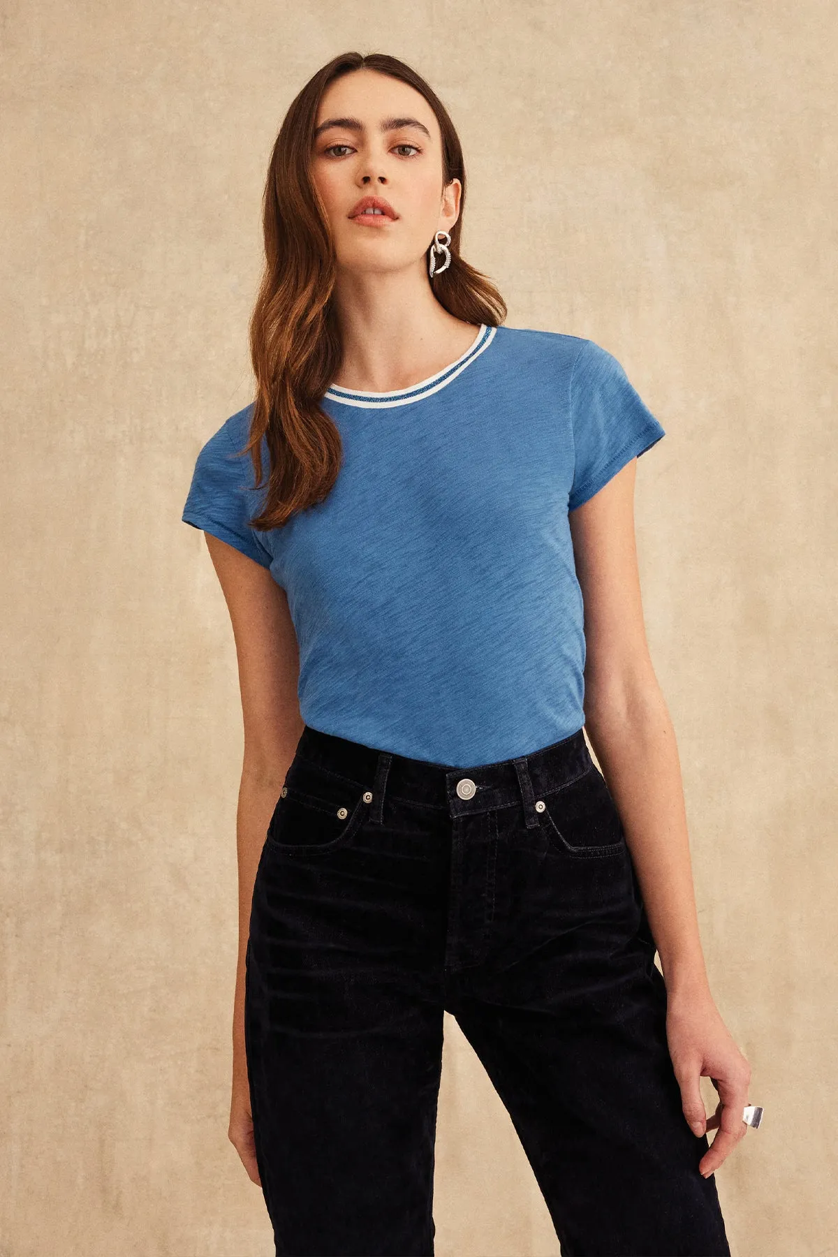 Tipped Ringer Tee sold by Goldie Tees product image thumbnail 5