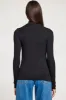 Ribbed Long Sleeve Mock Tee sold by Goldie Tees