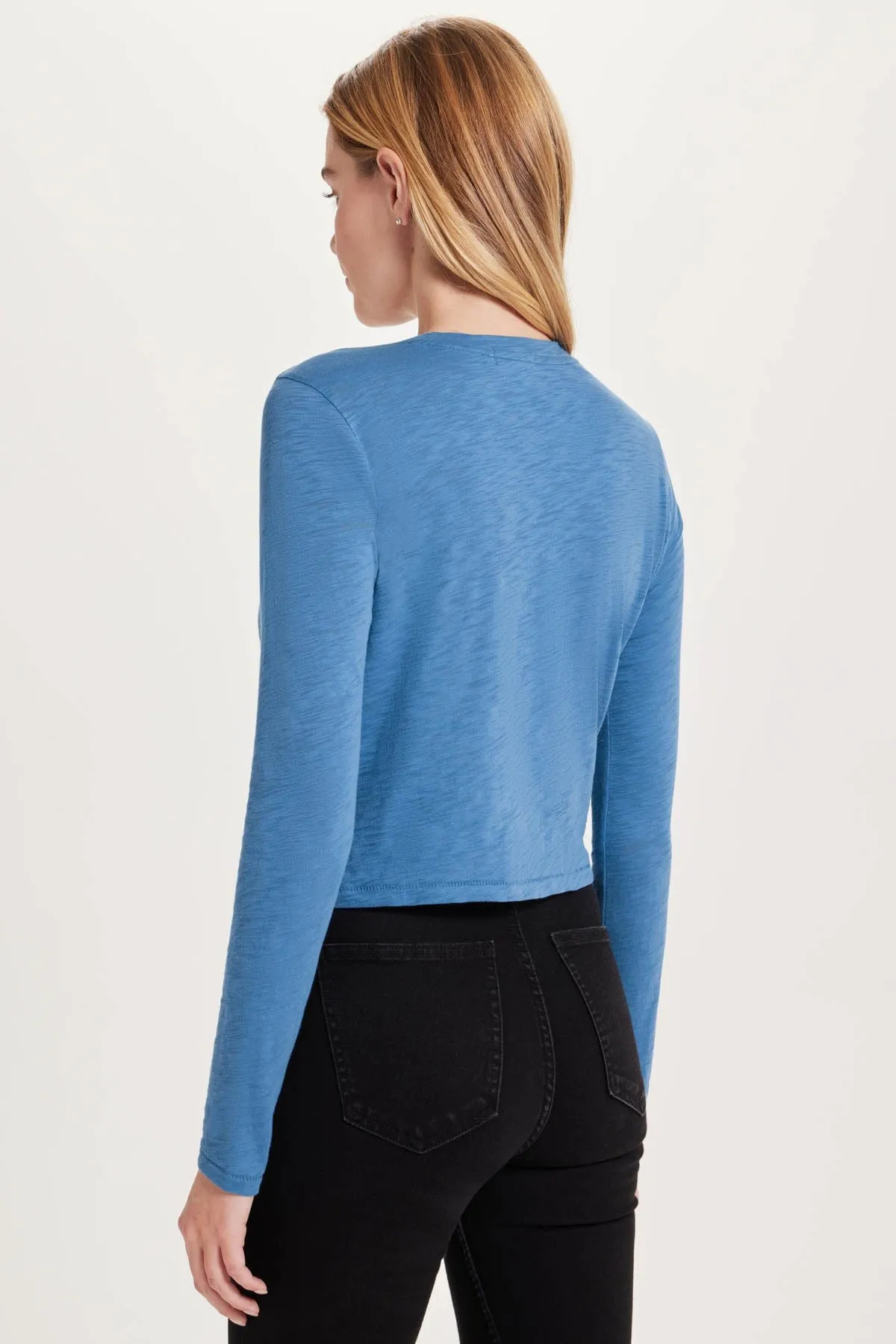 Long Sleeve Cropped Boy Tee sold by Goldie Tees product image thumbnail 2