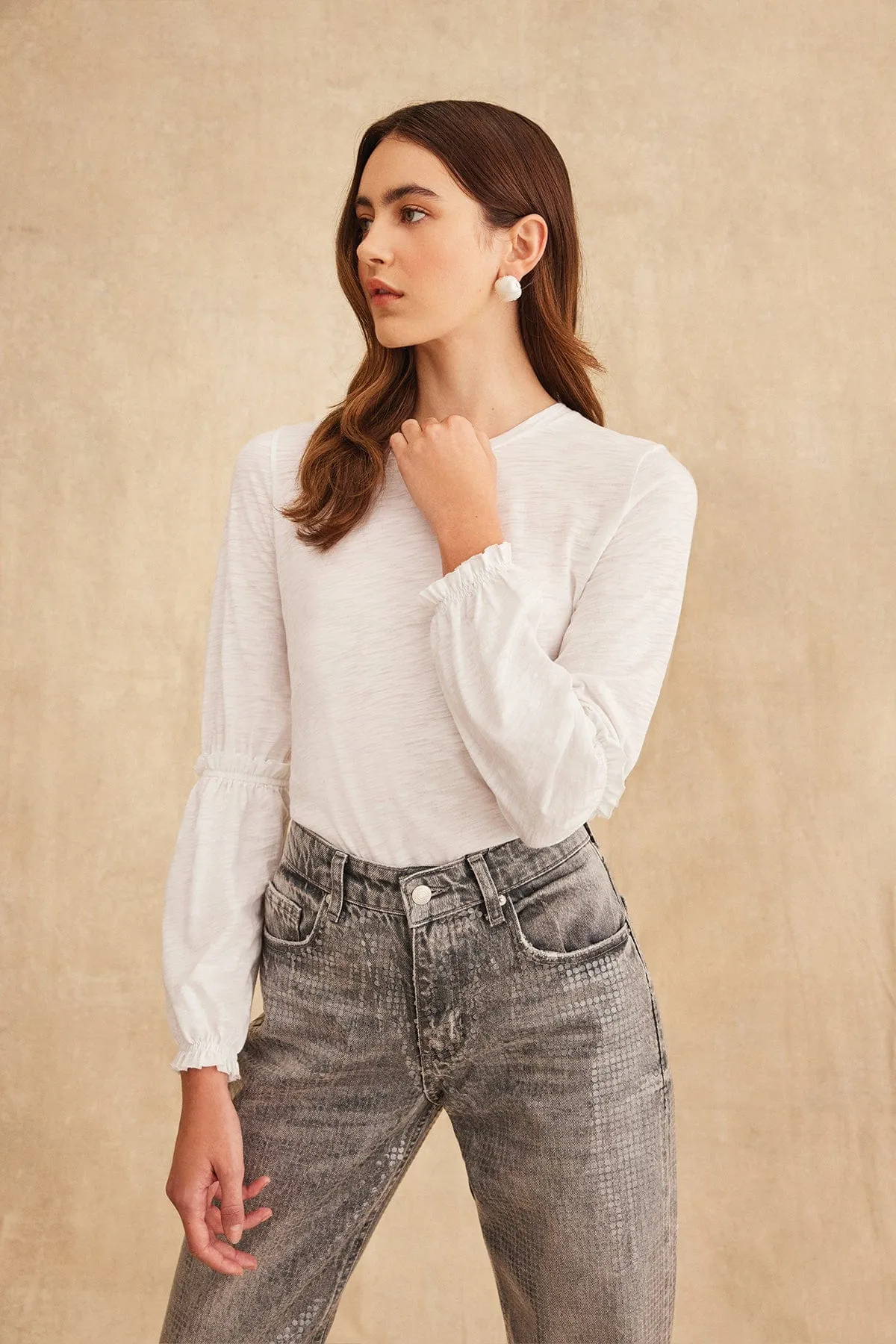 Olivia Long Sleeve Tee sold by Goldie Tees product image thumbnail 4