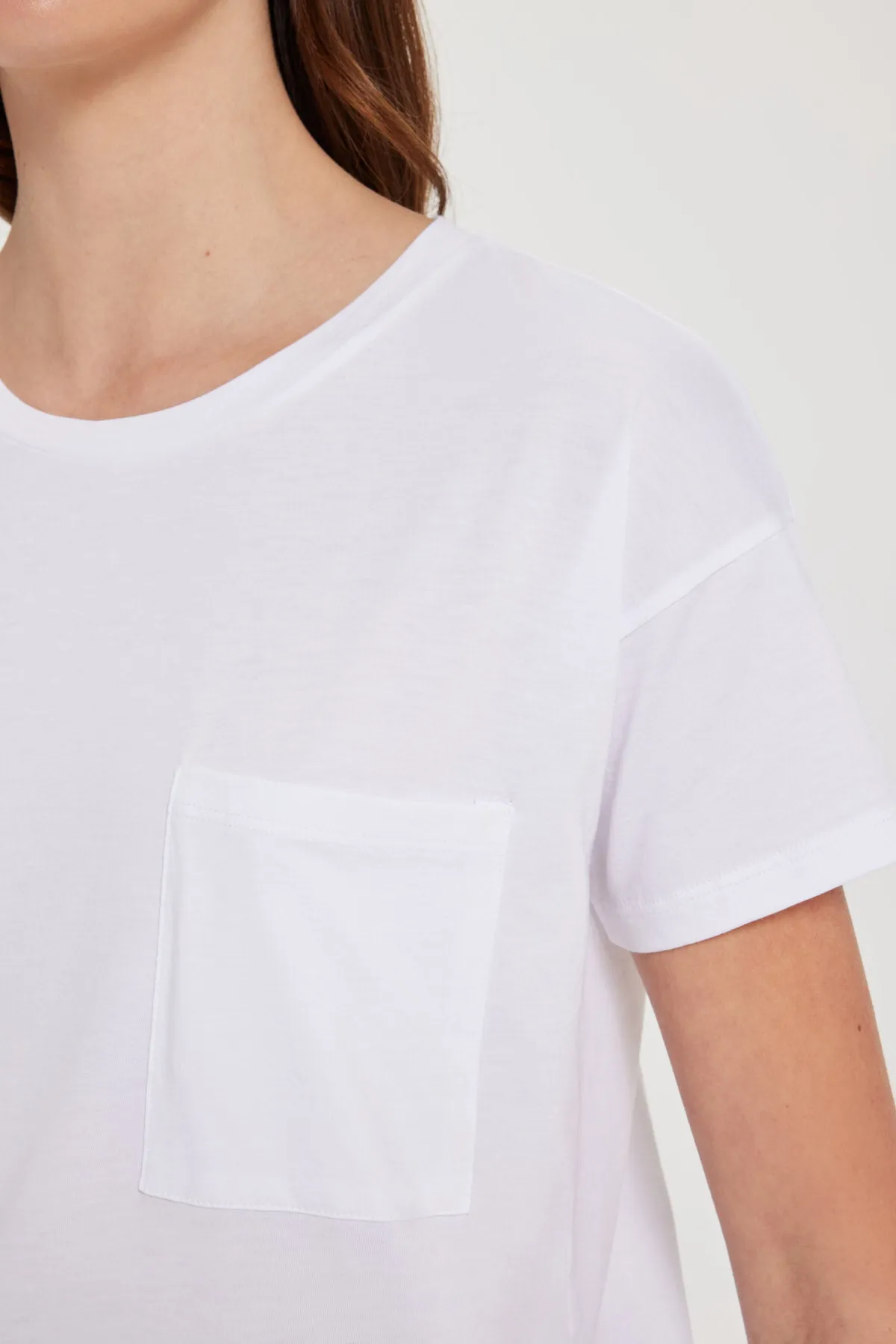 Organic Drop Shoulder Pocket Tee sold by Goldie Tees product image thumbnail 3