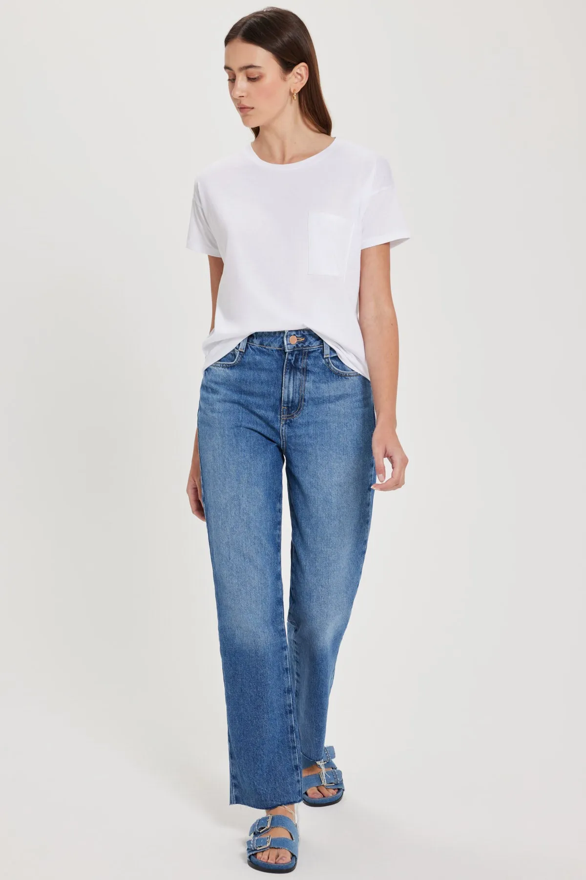 Organic Drop Shoulder Pocket Tee sold by Goldie Tees product image thumbnail 2