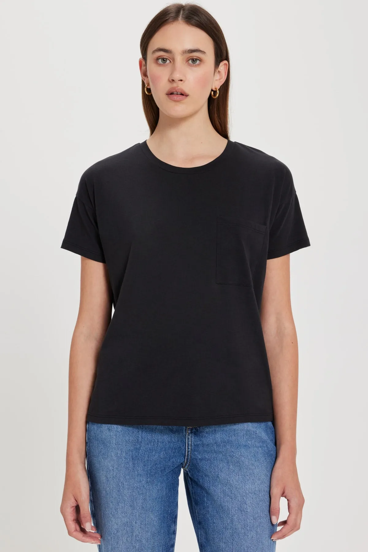 Organic Drop Shoulder Pocket Tee sold by Goldie Tees product image thumbnail 5