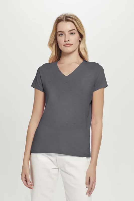 Signature Slub V Neck Boy Tee sold by Goldie Tees