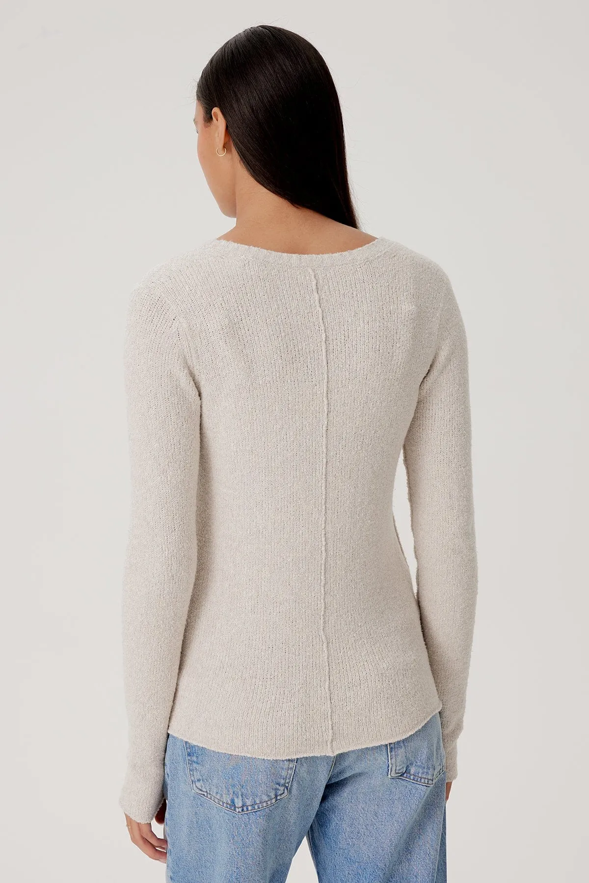 Bouclé V Neck Sweater sold by Goldie Tees product image thumbnail 3
