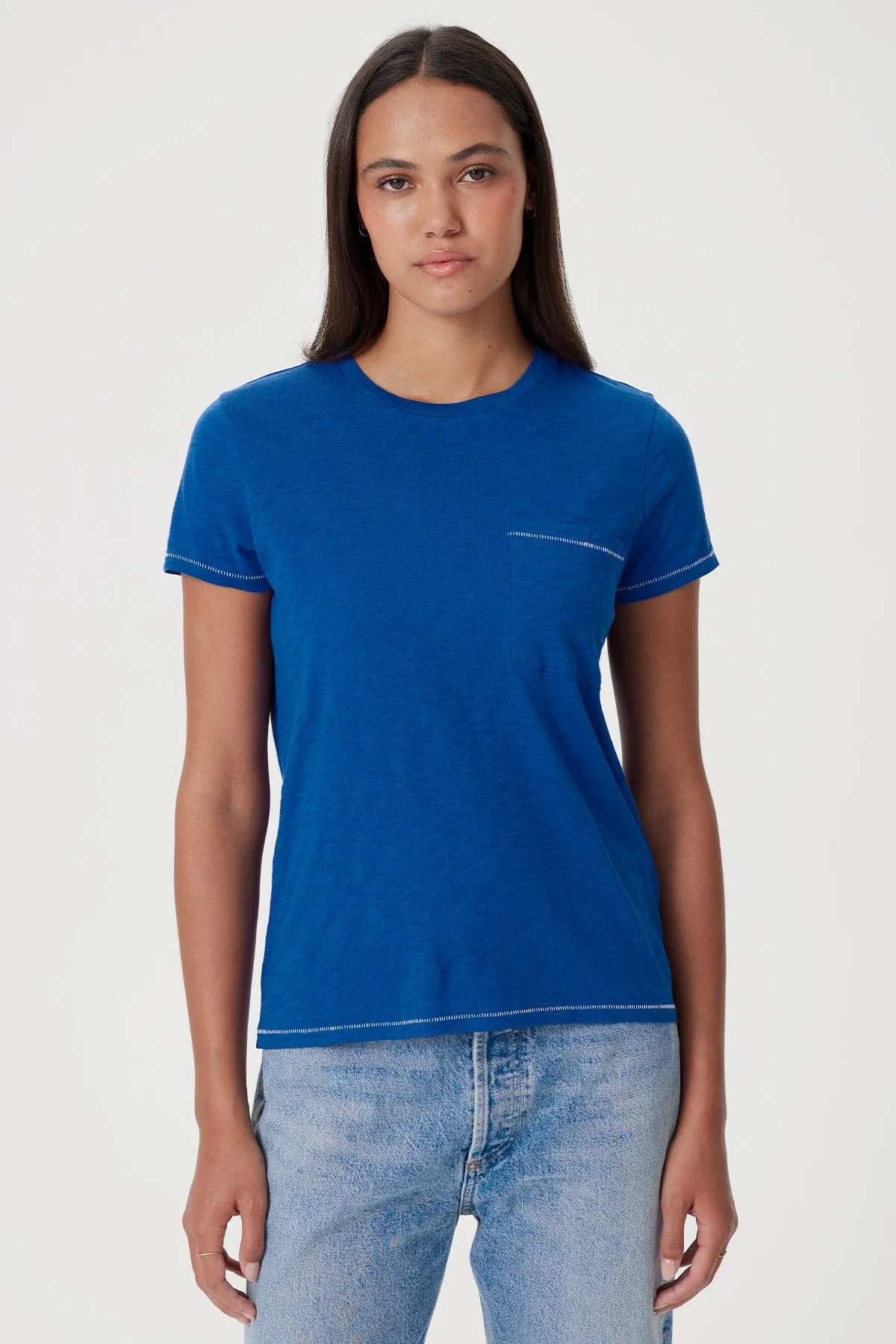 Signature Stitch Pocket Tee sold by Goldie Tees product image thumbnail 3