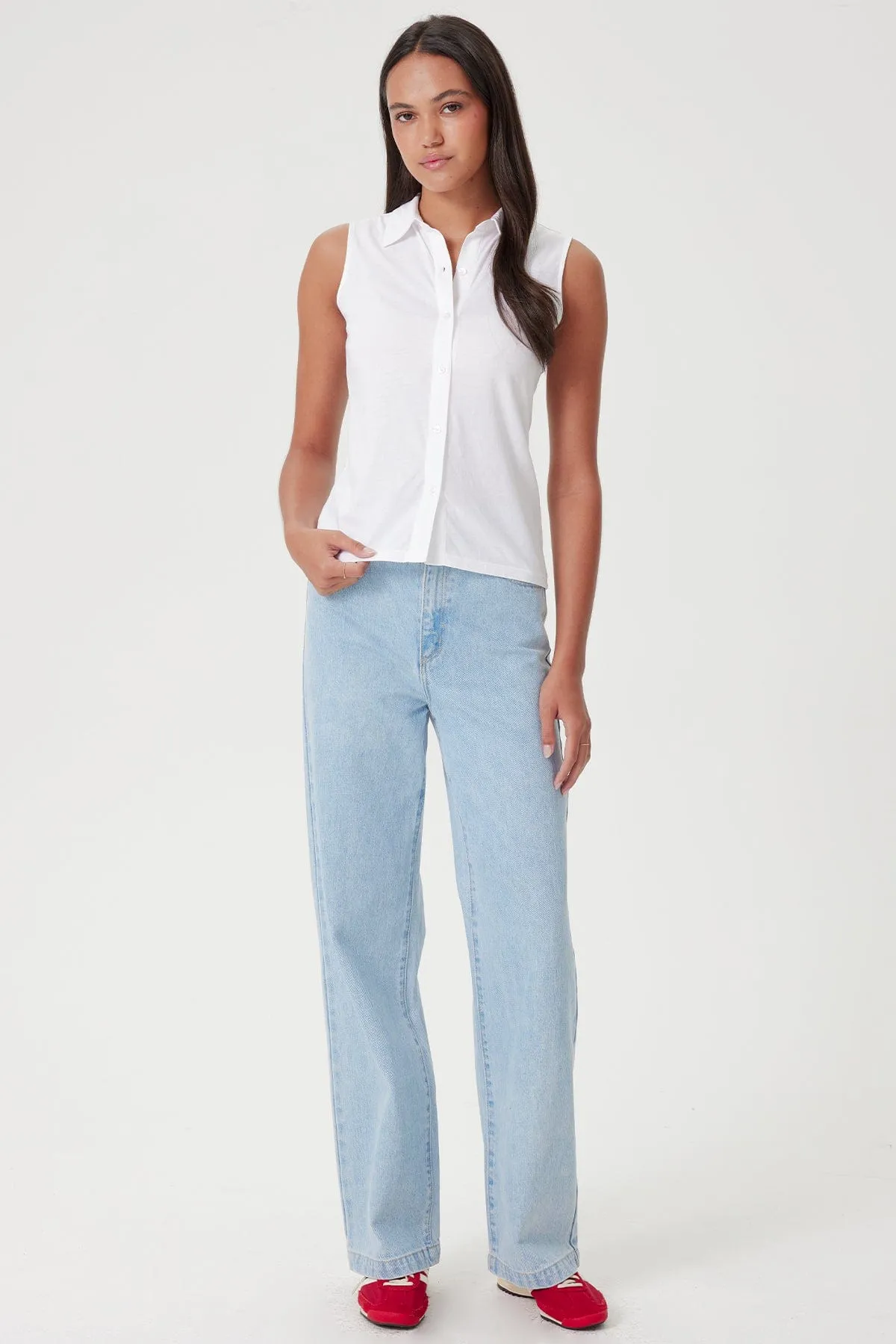 Organic Modern Sleeveless Shirt sold by Goldie Tees product image thumbnail 2