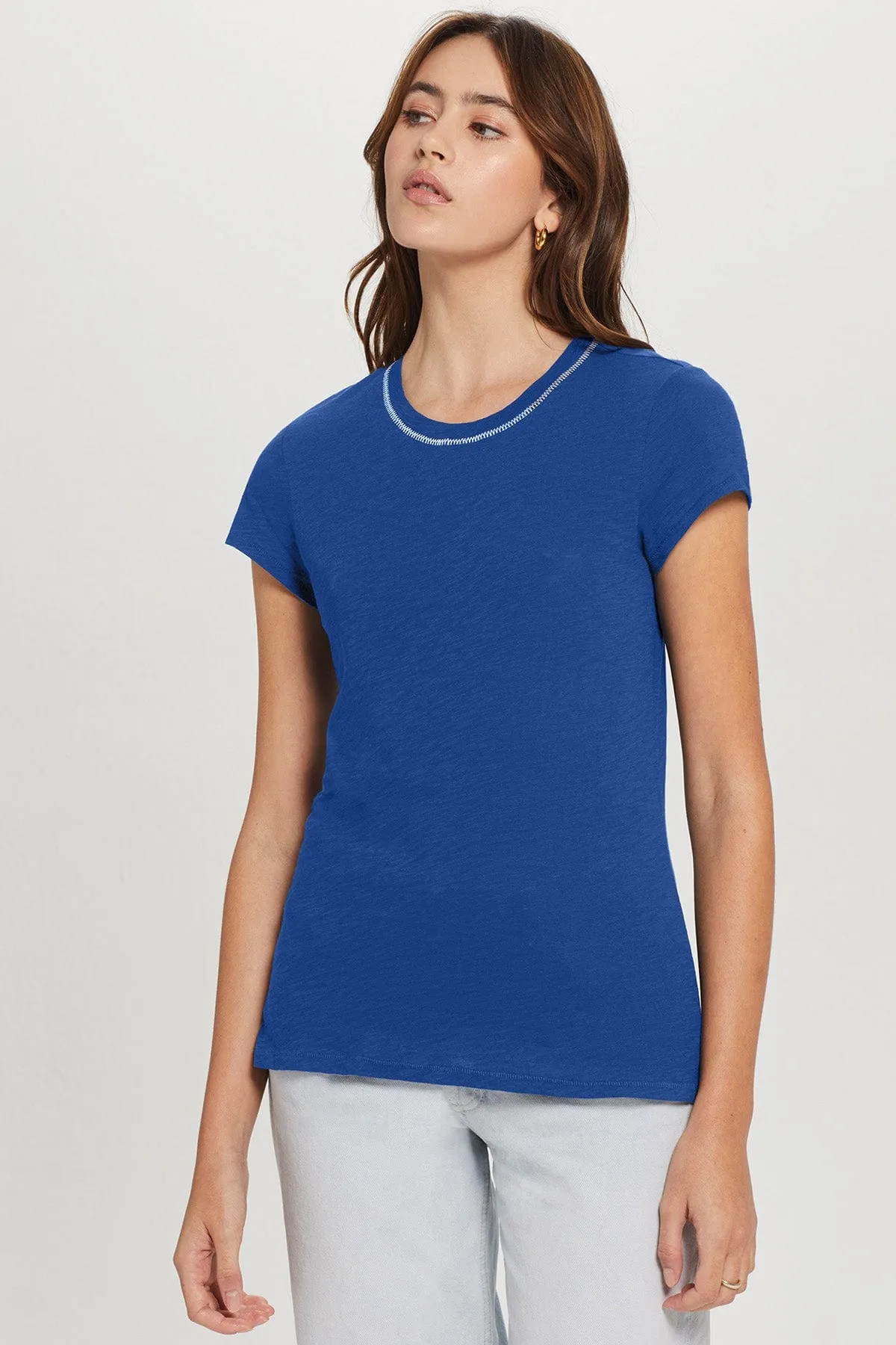 Signature Stitch Ringer Tee sold by Goldie Tees product image thumbnail 3