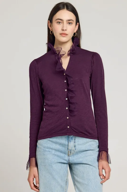Vivian Tulle Ruffle Shirt sold by Goldie Tees
