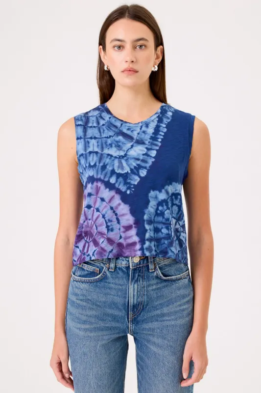 Patchwork Tie Dye Crop Tank sold by Goldie Tees