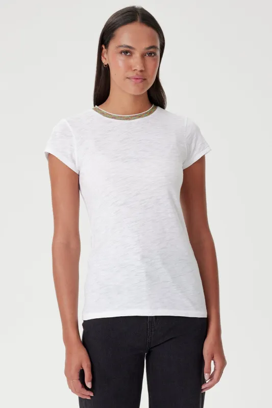 Pavé Ringer Tee sold by Goldie Tees