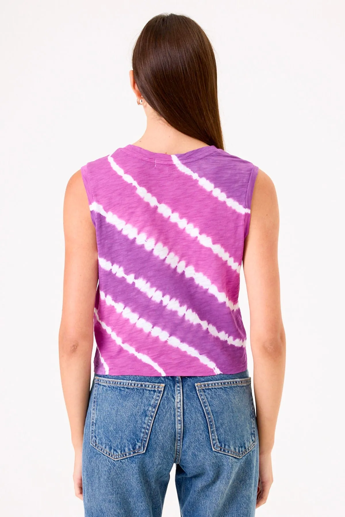 Lightning Tie Dye Crop Tank sold by Goldie Tees product image thumbnail 2