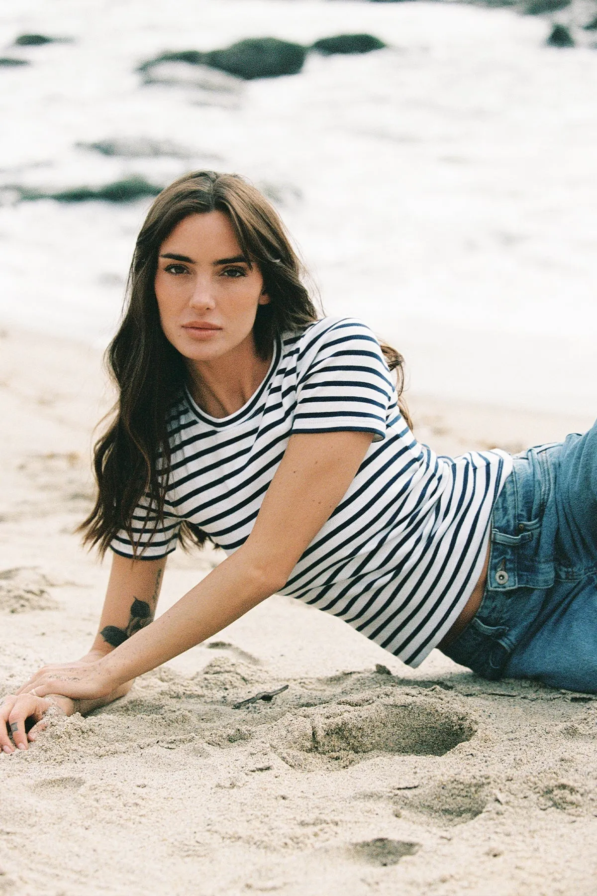 Camille Striped Tee sold by Goldie Tees product image thumbnail 5