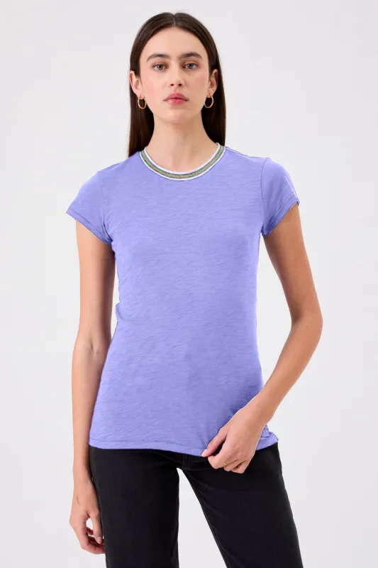 Metallic Tipped Ringer Tee sold by Goldie Tees