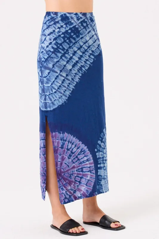 Patchwork Tie Dye Maxi Skirt sold by Goldie Tees