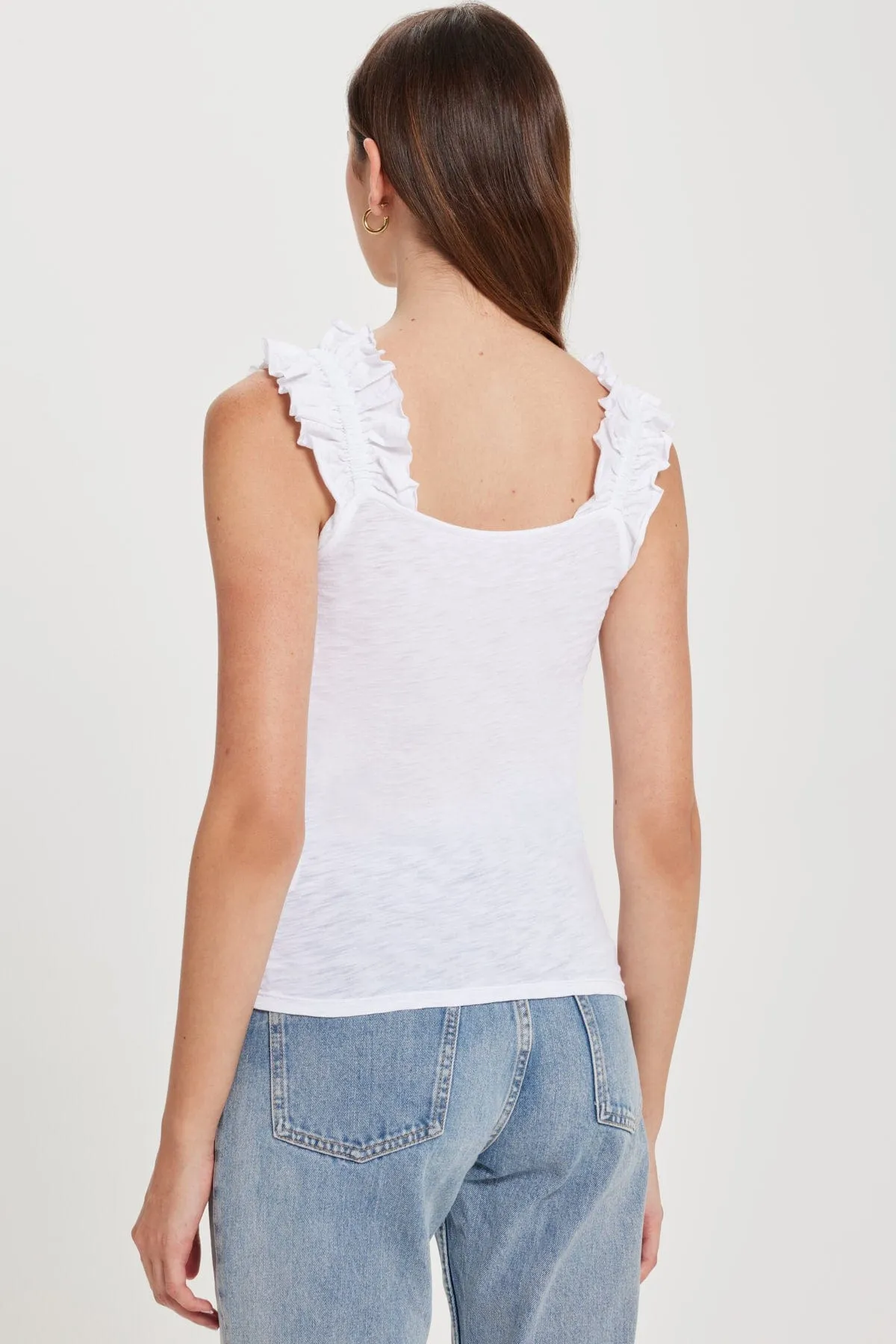 Phoebe Ruffle Tank sold by Goldie Tees product image thumbnail 4