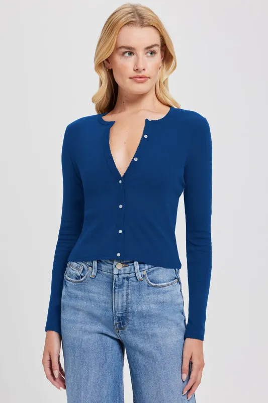 Pointelle Crop Cardigan sold by Goldie Tees