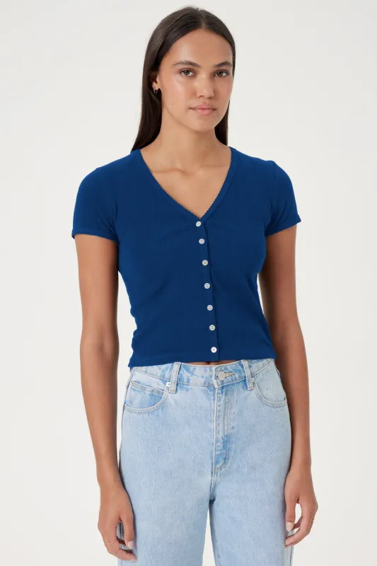 Pointelle Ellie Cropped Cardigan sold by Goldie Tees