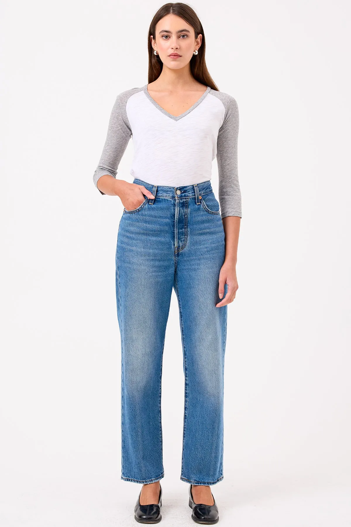 Kylie Baseball V Neck Tee sold by Goldie Tees product image thumbnail 2