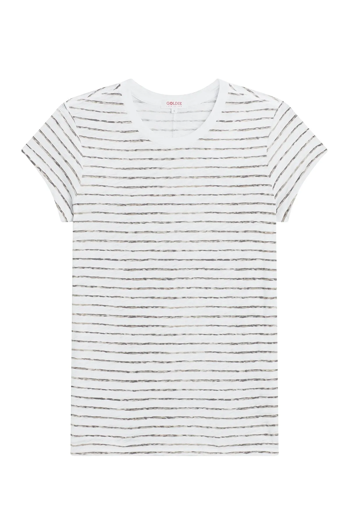 Watercolor Stripe Ringer Tee sold by Goldie Tees product image thumbnail 4