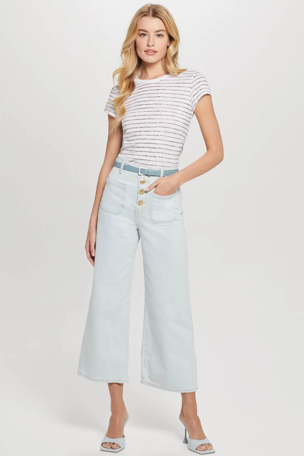Watercolor Stripe Ringer Tee sold by Goldie Tees product image thumbnail 2