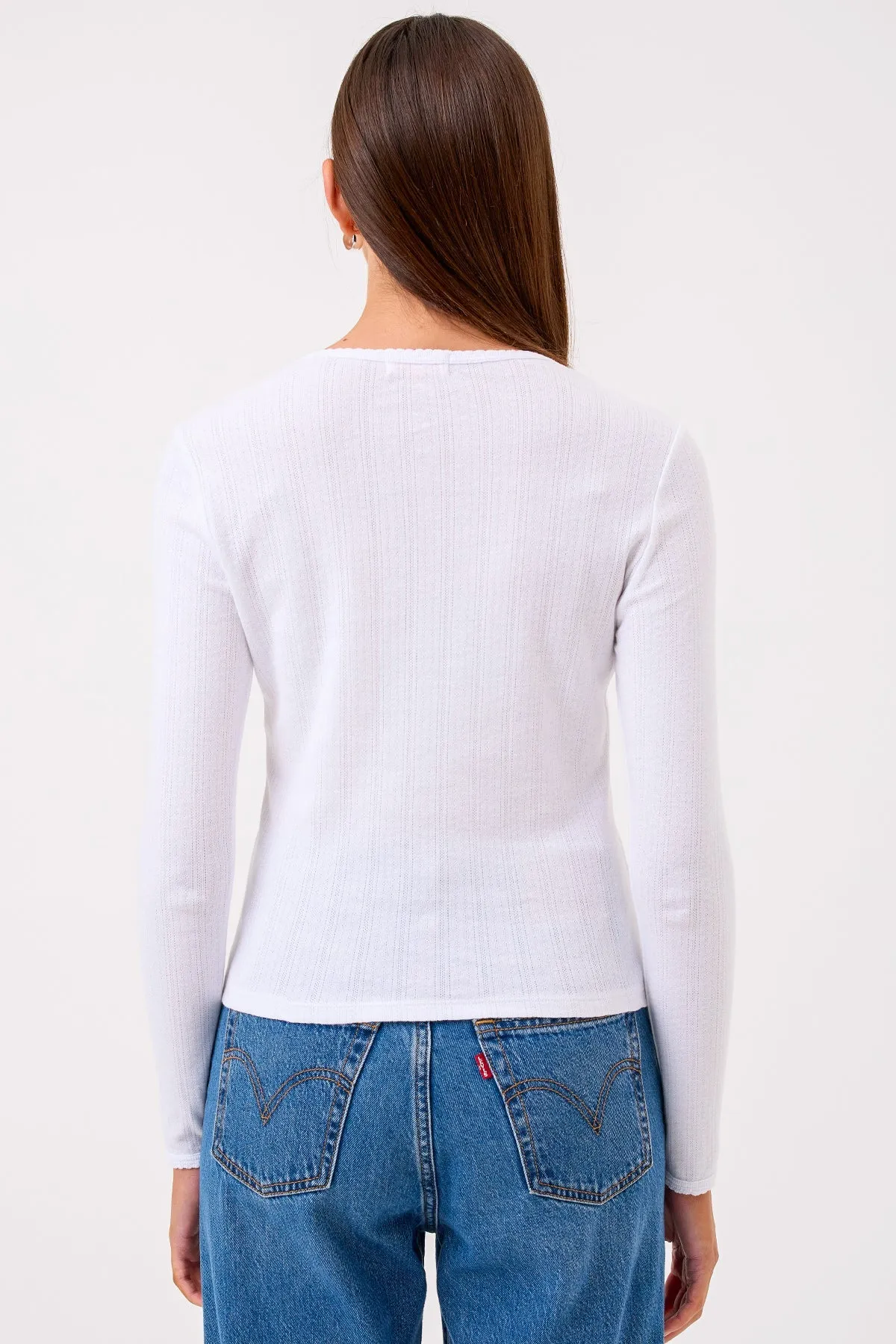 Sloane Pointelle Henley sold by Goldie Tees product image thumbnail 3
