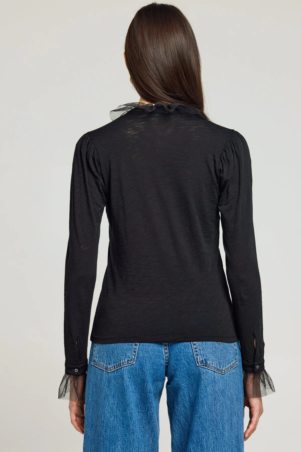 Vivian Tulle Ruffle Shirt sold by Goldie Tees product image thumbnail 3