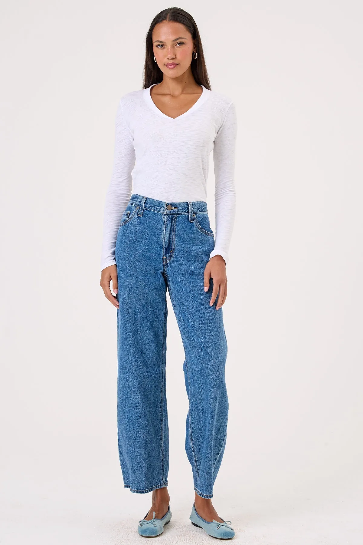 Serenity Long Sleeve V Neck Tee sold by Goldie Tees product image thumbnail 2