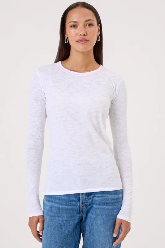 Stitch Tipped Long Sleeve Ringer Tee sold by Goldie Tees