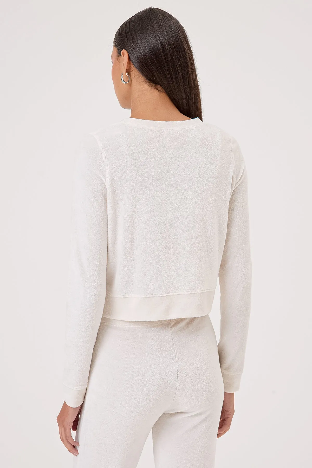 Velour Crush Crop Sweatshirt sold by Goldie Tees product image thumbnail 3