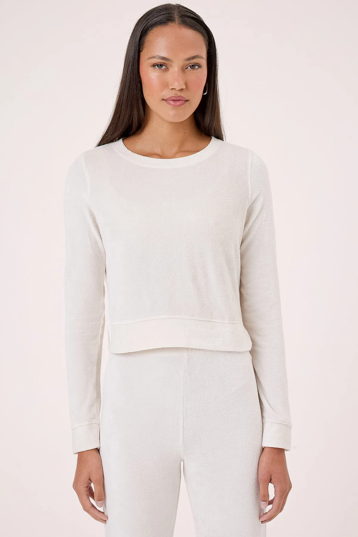 Velour Crush Crop Sweatshirt sold by Goldie Tees