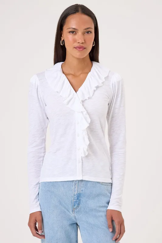 Ariana Ruffle Shirt sold by Goldie Tees