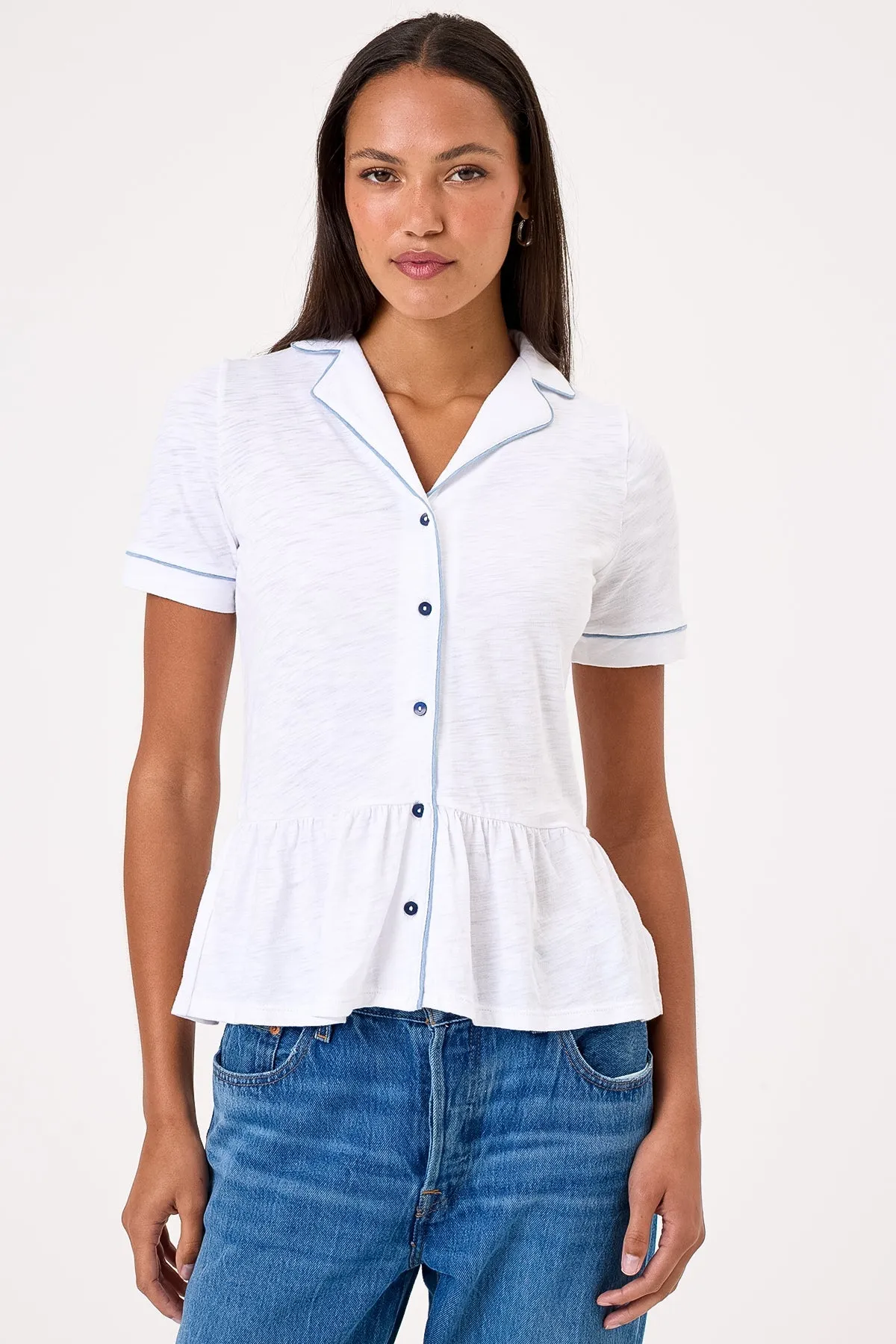 Piper Peplum Blouse sold by Goldie Tees