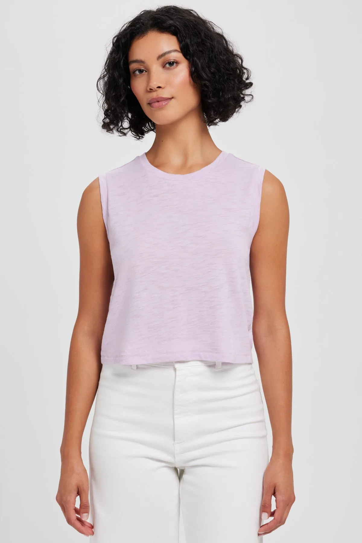 Signature Slub Crop Tank sold by Goldie Tees product image thumbnail 3