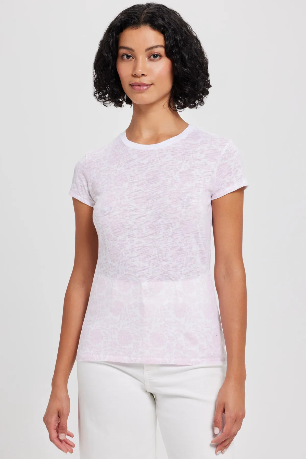 Spring Rose Ringer Tee sold by Goldie Tees product image thumbnail 4