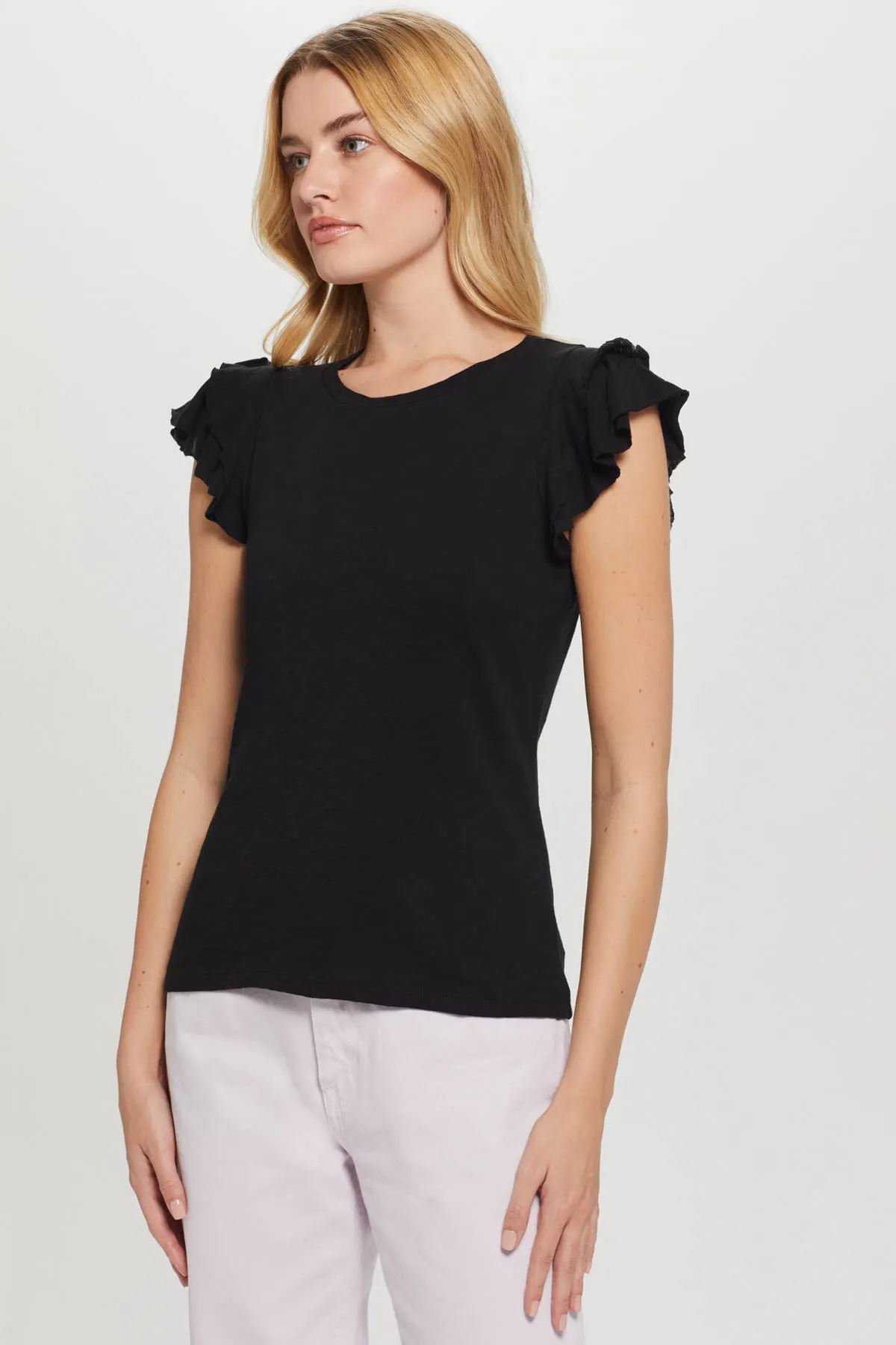 Celeste Ruffle Sleeve Tee sold by Goldie Tees product image thumbnail 5
