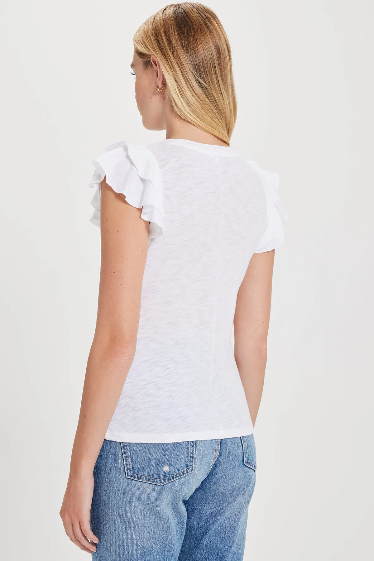 Celeste Ruffle Sleeve Tee sold by Goldie Tees product image thumbnail 3
