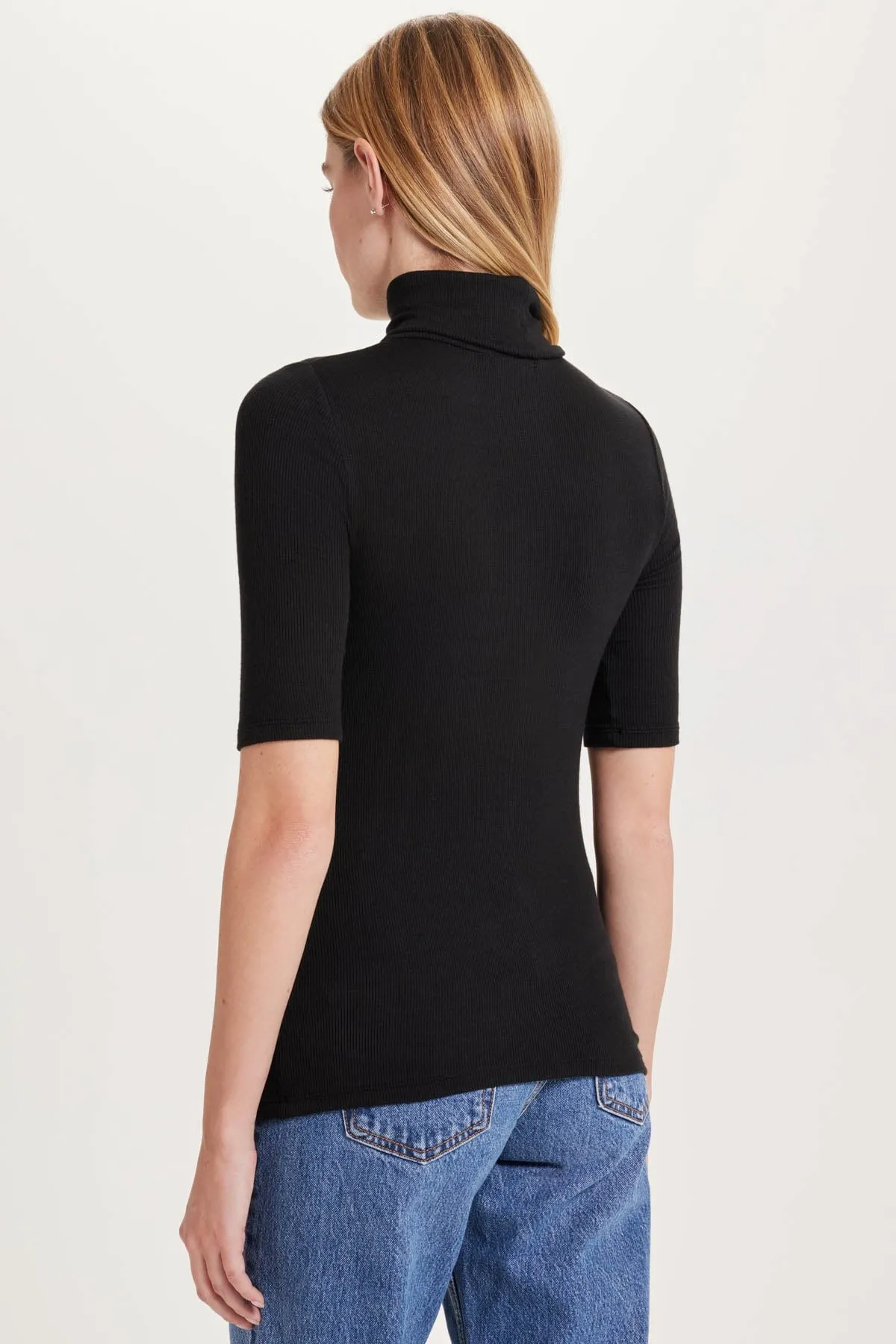 Ribbed Half Sleeve Turtleneck sold by Goldie Tees product image thumbnail 5