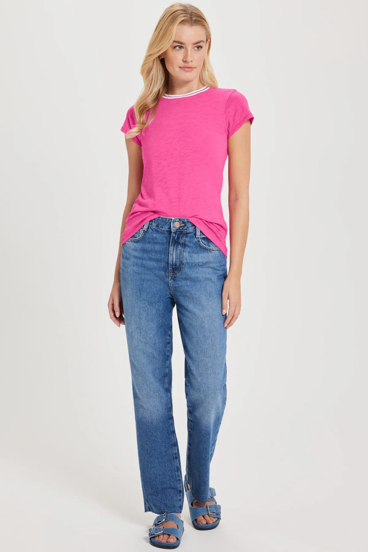 Vibrant Shimmer Tipped Ringer Tee sold by Goldie Tees product image thumbnail 2